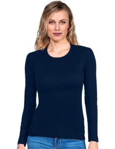 Maglia Donna 100% Puro Cotone Manica Lunga, Basic Cotton 654 2