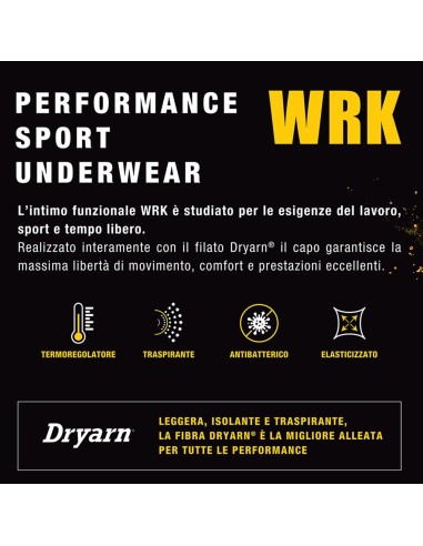 Maglia Termica Tecnica Uomo Dryarn Manica Corta Sport Lavoro
