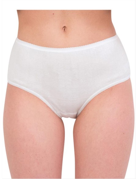 Slip Donna Vita Alta a Costine 100% Cotone, Cristina 4201 Slip Donna Vita Alta a Costine 100% Cotone, Cristina 4201