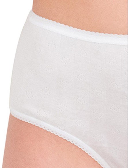 Slip Donna Vita Alta a Costine 100% Cotone, Cristina 4201 Slip Donna Vita Alta a Costine 100% Cotone, Cristina 4201
