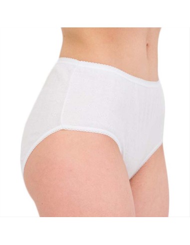 Slip Donna Vita Alta a Costine 100% Cotone, Cristina 4201