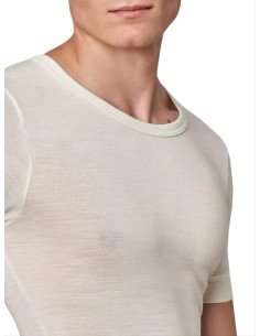 Maglia Intima Uomo Manica Corta Misto Lana Vergine Girocollo 2