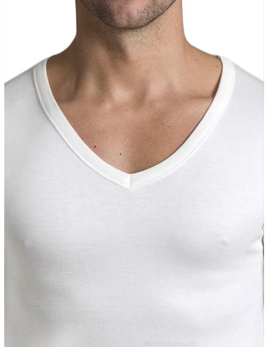 Maglia uomo Lana e Cotone manica lunga scollo a V Luca 10620