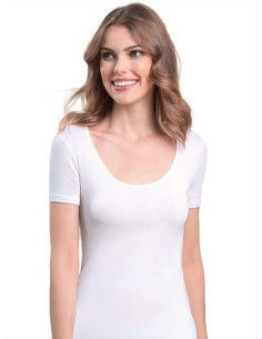 Maglia Donna Modal Manica Corta Scollo Ampio EGI 1142