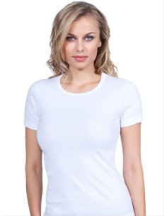 Maglia Donna 100% Puro Cotone Manica Corta e Girocollo
