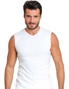 Maglia Smanicato Uomo 100% Cotone, Basic Cotton 907
