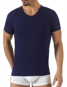 Maglia uomo 100% cotone collo a V manica corta Marlene 30513