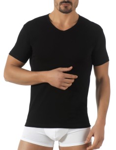 Maglia uomo 100% cotone collo a V manica corta Marlene 30513 2