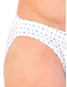 Slip Uomo 100% Puro Cotone Vita Bassa Made in Italy Fantasia 2