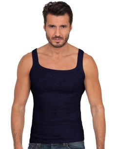 Canottiera Uomo Costine Spalla Stretta 100% Puro Cotone 2