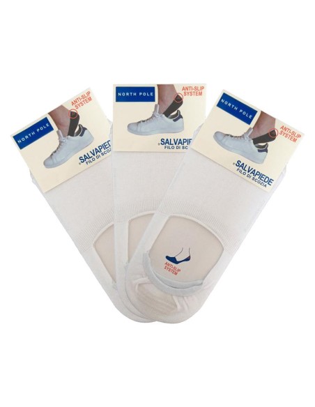 3 Paia salvapiedi Filo di Scozia con silicone, North Pole