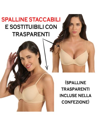 Reggiseno con spalline trasparenti, Spiman 348