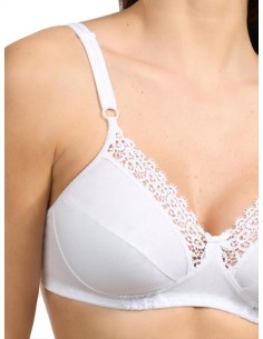 Reggiseno 100% cotone senza ferretto con pizzo, Spiman R302 2