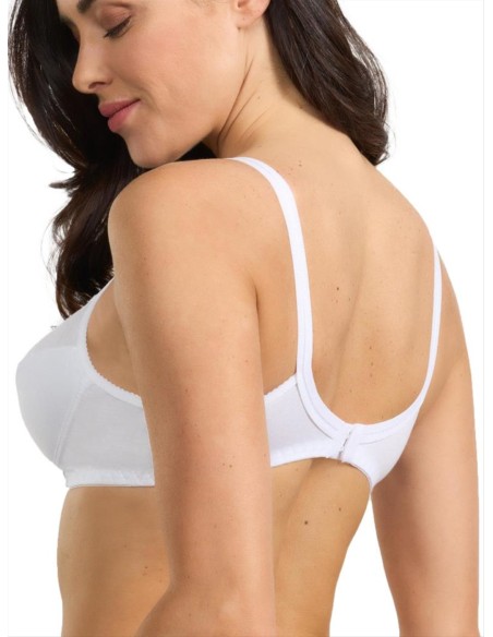 Reggiseno 100% cotone senza ferretto con pizzo, Spiman R302 Reggiseno 100% cotone senza ferretto con pizzo, Spiman R302