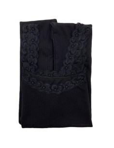 Canotta Donna a Costine Cotone Modal Spalla Larga in Pizzo 2