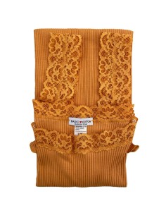 Canotta Donna a Costine 100% Cotone Spalla Larga in Pizzo 2
