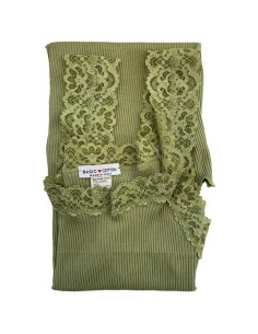 Canotta Donna a Costine 100% Cotone Spalla Larga in Pizzo 2