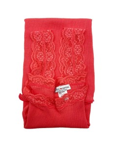 Canotta Donna a Costine 100% Cotone Spalla Larga in Pizzo 2