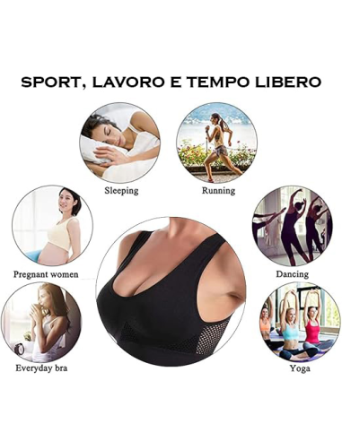 Reggiseno top sportivo senza cuciture traspirante, CEC R460