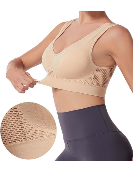 Reggiseno top sportivo senza cuciture traspirante, CEC R460