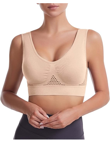 Reggiseno top sportivo senza cuciture traspirante, CEC R460