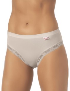 Slip Donna Cotone Elastico Vita Media Pizzo, Marlene 14027 2
