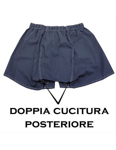 Boxer Uomo Tela Popeline di 100% Cotone Apertura Fantasia