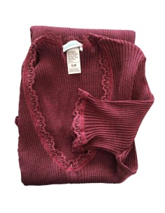 Maglia Donna Costina Lana Merinos Manica Corta in Pizzo EGI 2