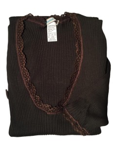 Maglia Donna Costina Lana Merinos Manica Corta in Pizzo EGI 2