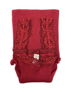 Canotta Donna a Costina in Lana e Seta Spalla Larga e Pizzo 2