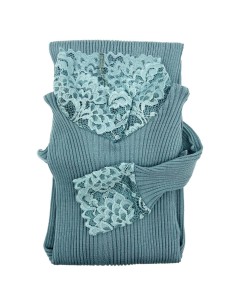 Lupetto Donna Manica Lunga Costina Lana Merinos e Pizzo EGI 2