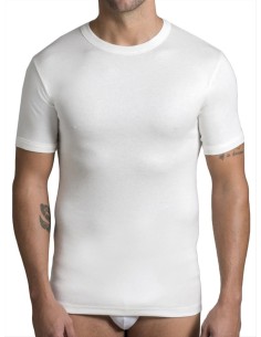 Maglia uomo Lana e Cotone manica corta girocollo, Luca 10500