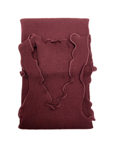 Canotta Donna a Costina in Lana e Seta Spalla Larga Plissè 2