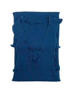 Canotta Donna a Costina in Lana e Seta Spalla Larga Plissè 2