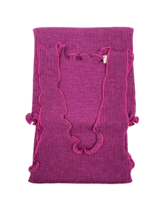 Canotta Donna a Costina in Lana e Seta Spalla Larga Plissè 2