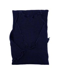 Maglia Donna a Costina in Lana e Seta Manica Lunga Plissè 2