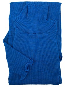 Lupetto Donna Collo Alto Costina in Lana e Seta Manica Lunga 2