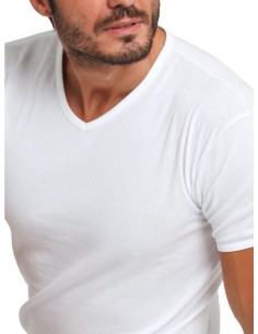 T-Shirt Uomo a V 100% Cotone Manica Corta, Basic Cotton 905 2