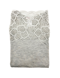 Top Donna Elegante Modal Spalline Balza in Pizzo EGI 1135 2