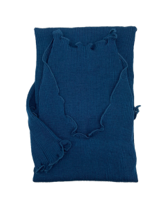 Maglia Donna a Costina in Lana e Seta Manica Lunga Plissè 2