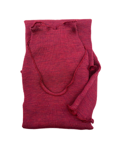 Maglia Donna a Costina in Lana e Seta Manica Lunga Plissè 2