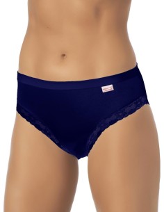 Slip Donna Cotone Elastico Vita Media Pizzo, Marlene 14027 2