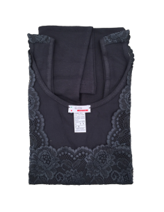 Canotta Donna Elegante Modal Spalla Larga Pizzo EGI 1137 2