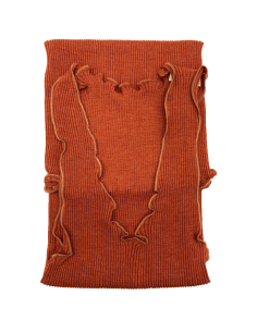 Canotta Donna a Costina in Lana e Seta Spalla Larga Plissè 2