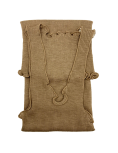 Canotta Donna a Costina in Lana e Seta Spalla Larga Plissè 2