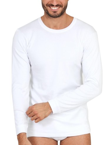 Maglia Uomo Manica Lunga Cotone Felpato Girocollo, MaRe 486