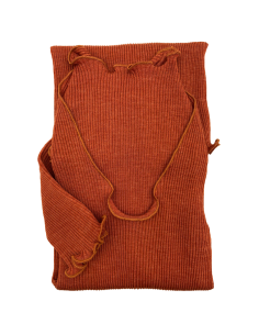 Maglia Donna a Costina in Lana e Seta Manica Lunga Plissè 2