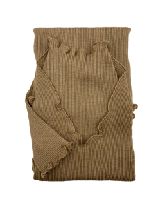 Maglia Donna a Costina in Lana e Seta Manica Lunga Plissè 2