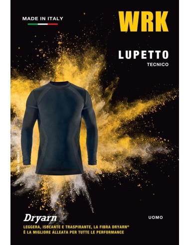 Maglia Lupetto Termica Tecnica Uomo Manica Lunga Sportiva