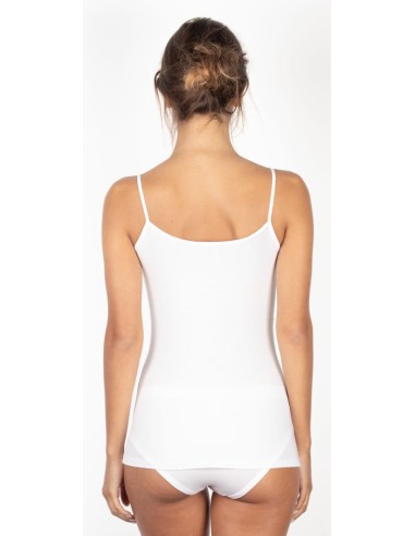 Top Donna Elegante Modal Spalline Balza in Pizzo EGI 1135